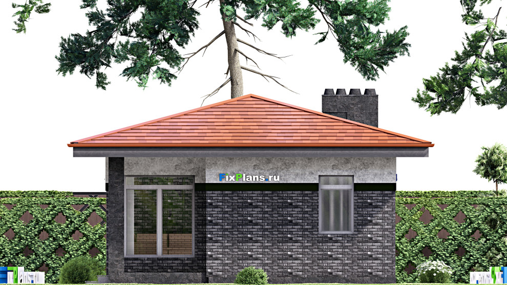 Проект одноэтажного дома 7х9м S42м2 F-15047