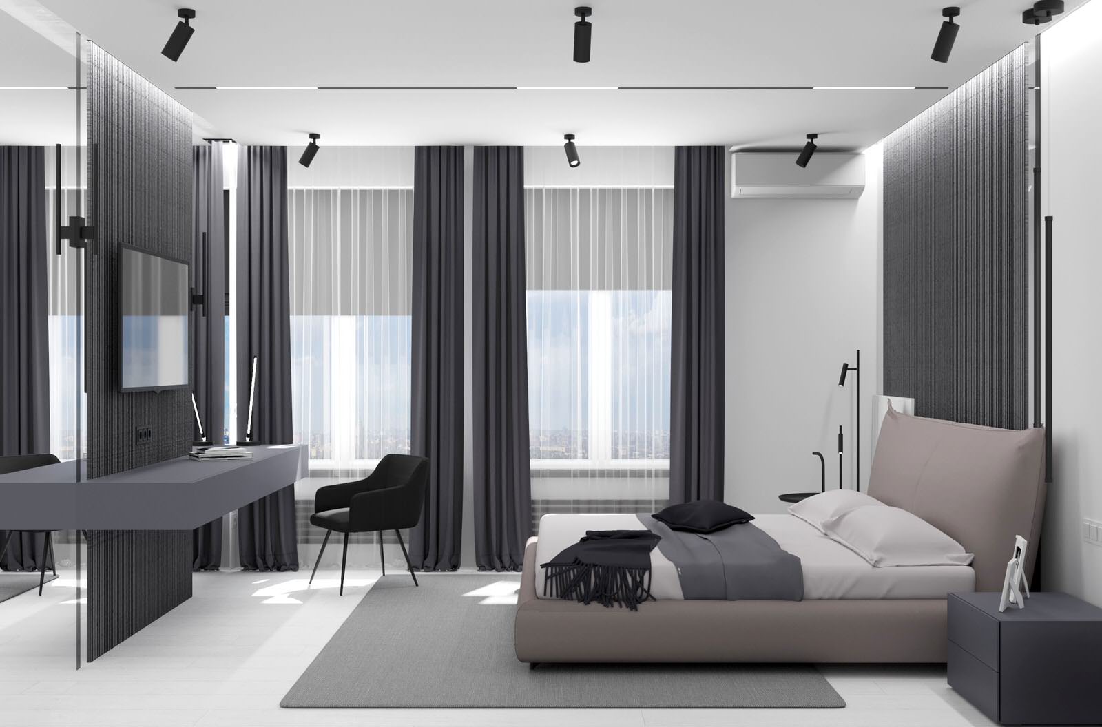 Спальня из проекта квартиры в ЖК "Домашний"