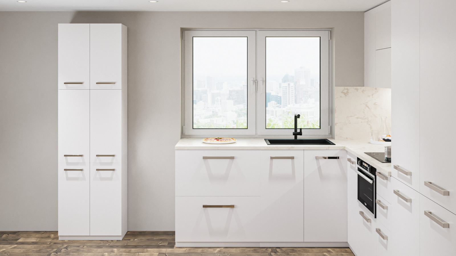 Современная кухня для квартиры за городом