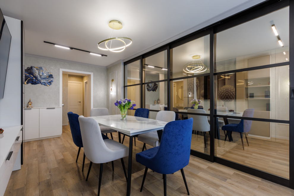 Дизайн трехкомнатной квартиры в современном стиле. 72 кв. м.