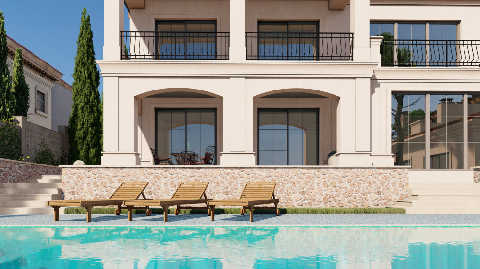 Villa Magos. Проект дома в средиземноморском стиле в районе Алушты