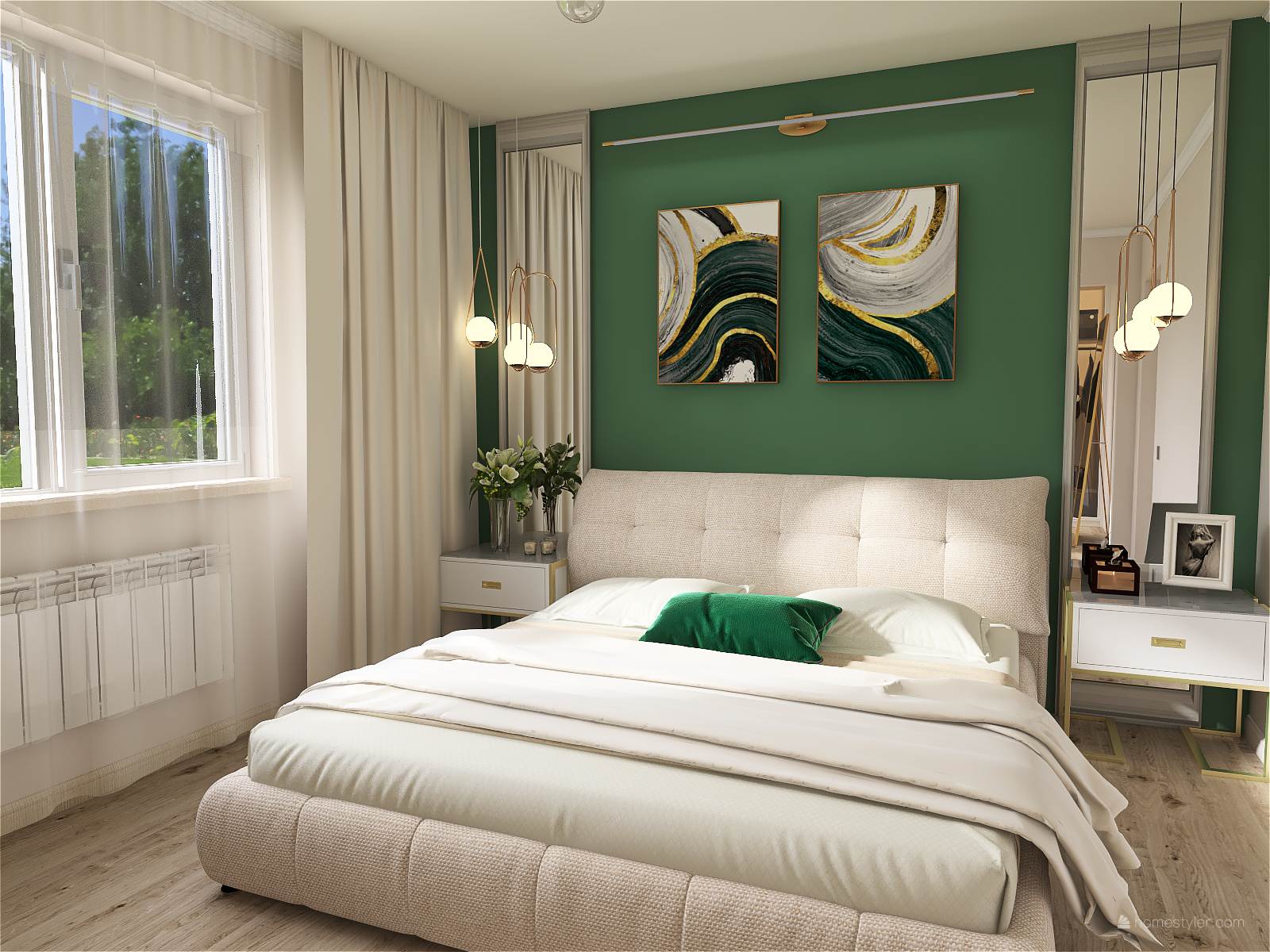 Проект спальня с гардеробной