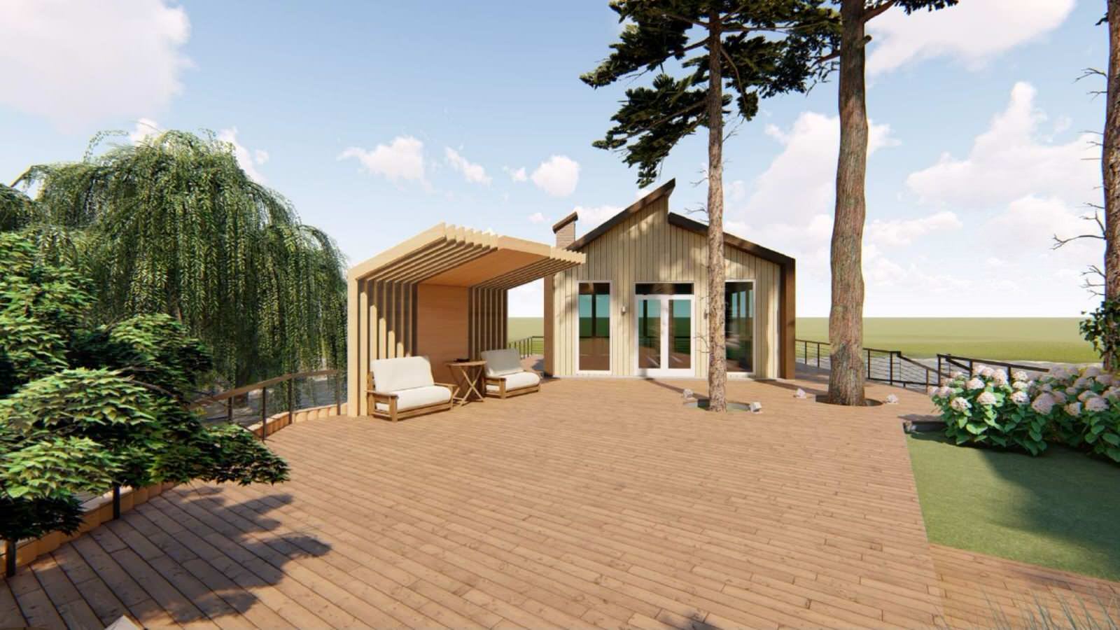 Проект благоустройства участка в коттеджном поселке Заозерье