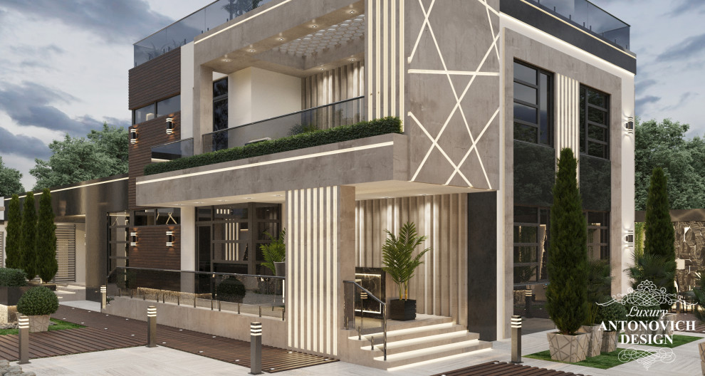 Дизайн-проект экстерьера современного дома