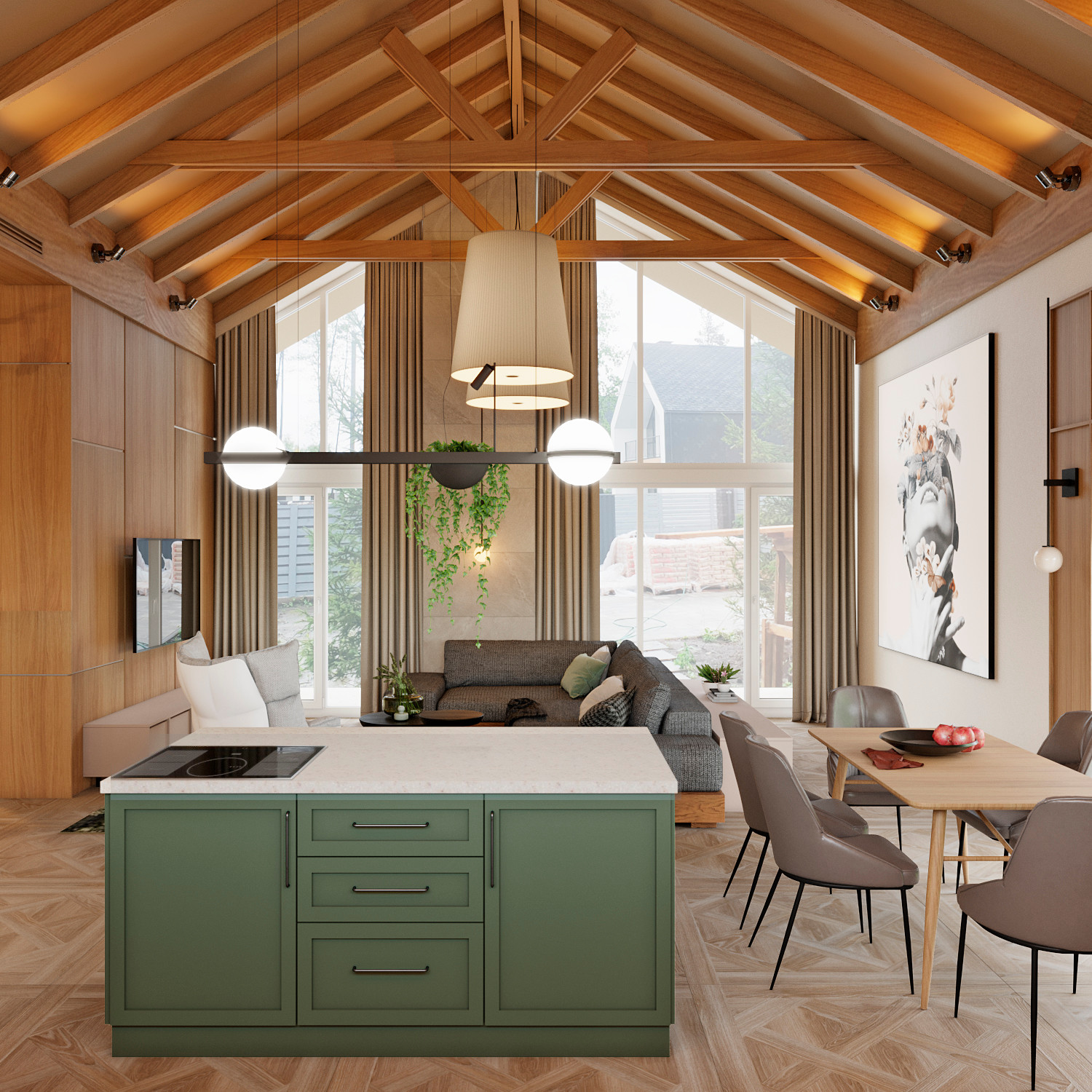 High roof house