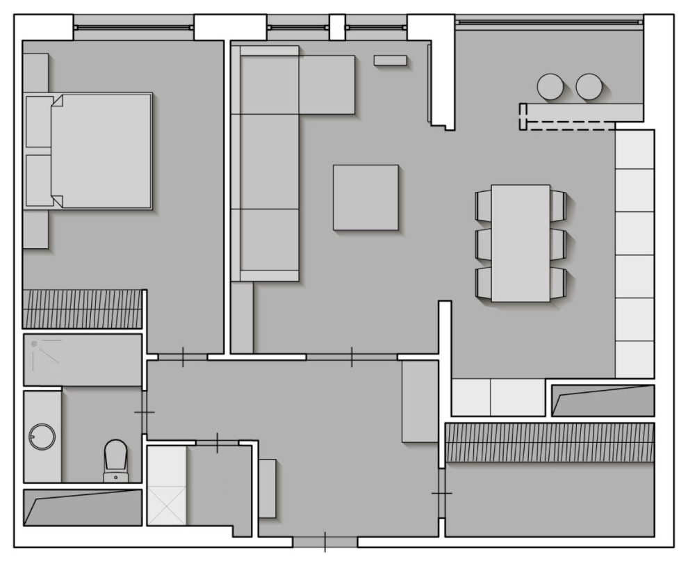 Квартира в ЖК "Счастье на нагатинской" 67 м2