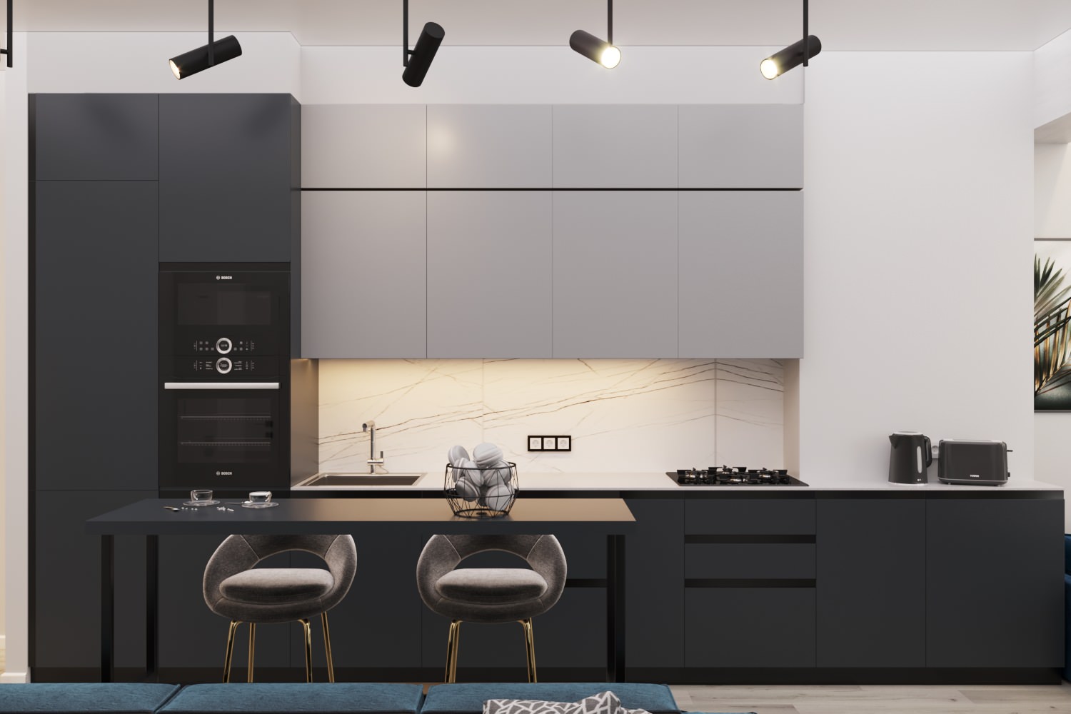 Двухкомнатная квартира общей 69 м2 в ЖК "Гагаринские высотки"