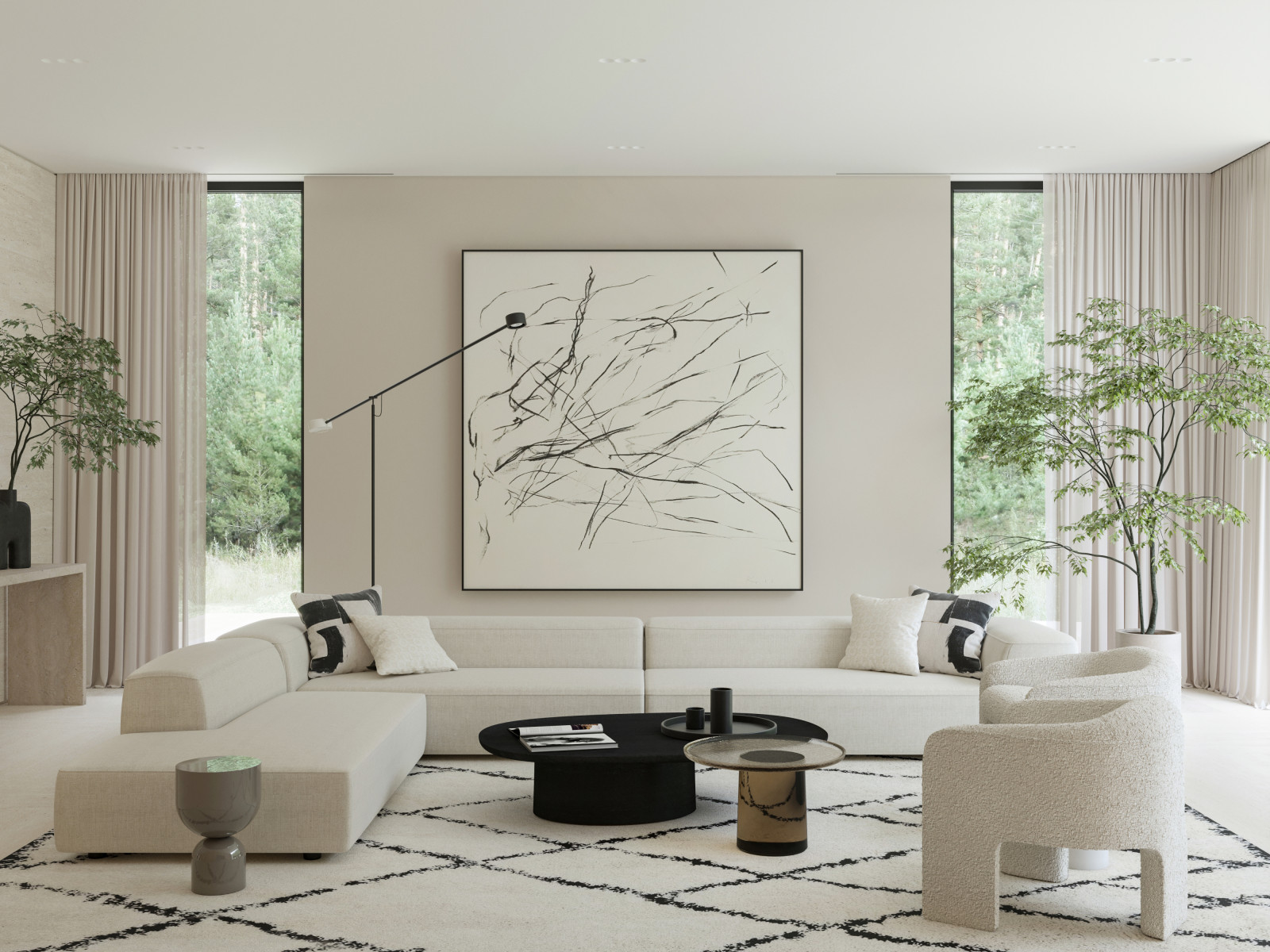 Дом с панорамными окнами.