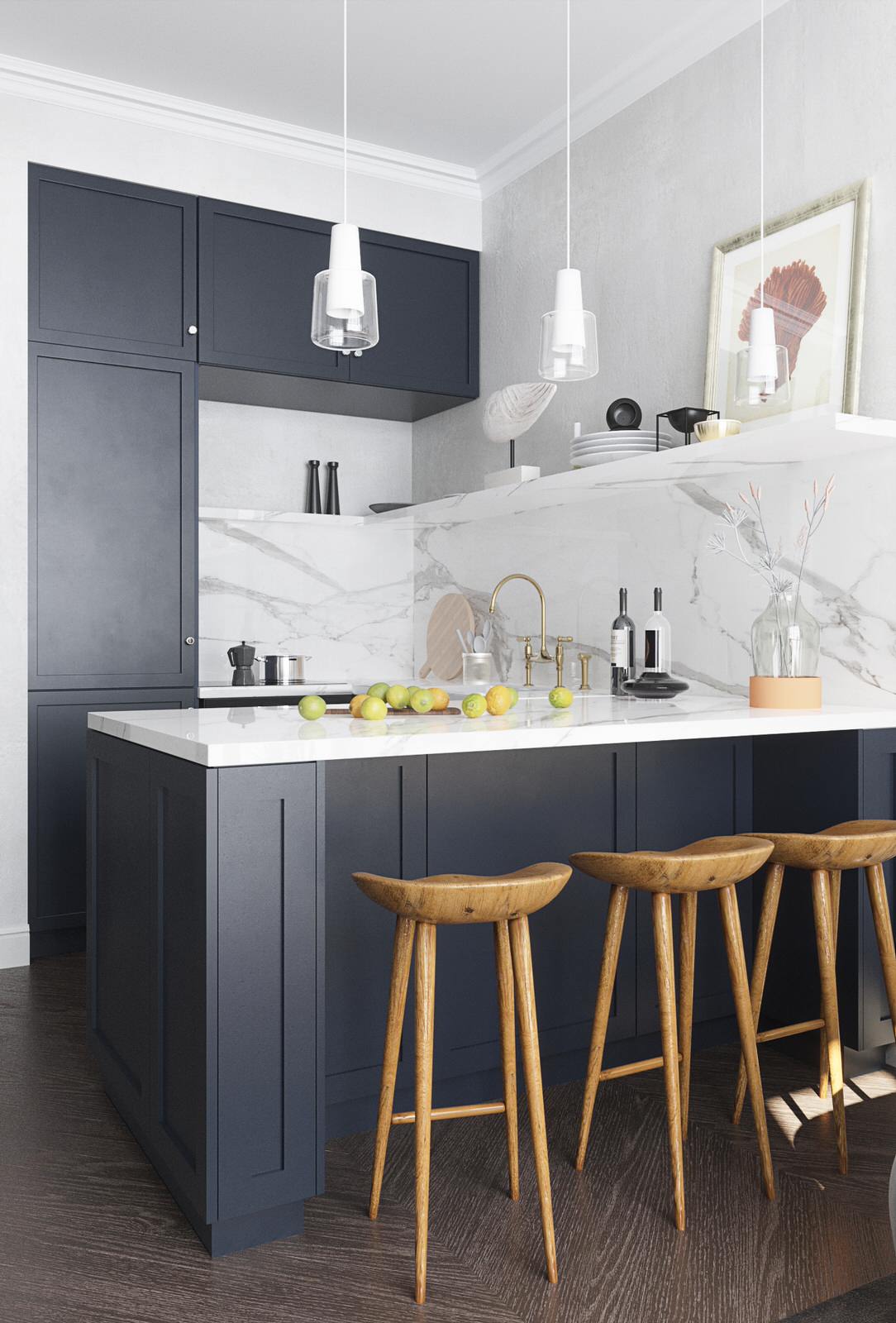 Дизайн квартиры под сдачу на Красной Поляне 50 кв.м.