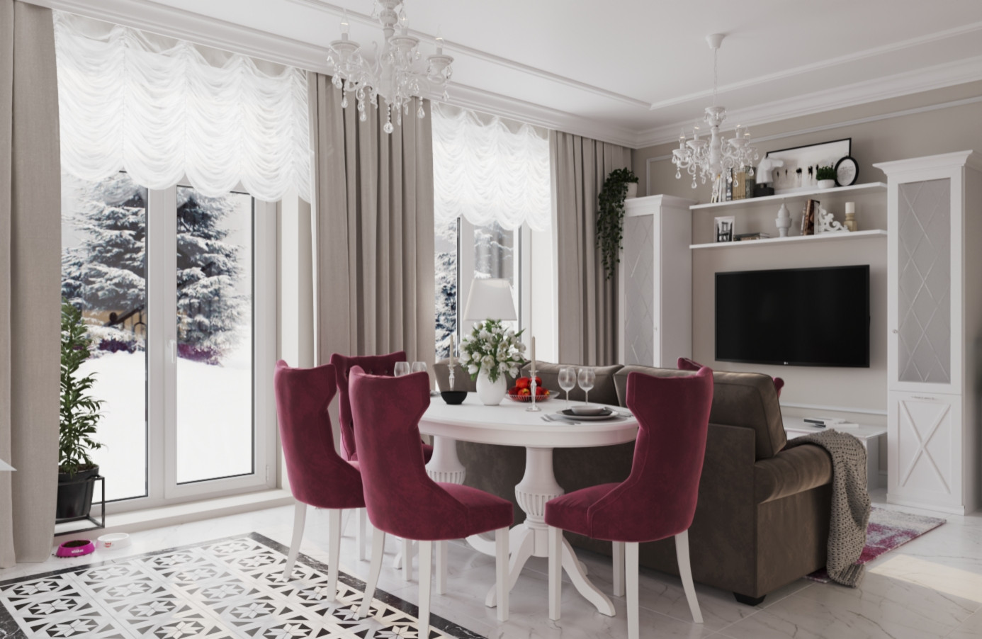 Неоклассика в таунхаусе