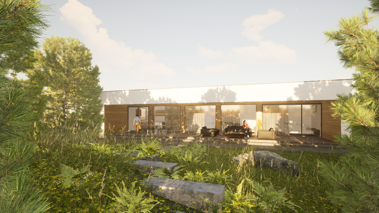 Дом в сосновом лесу