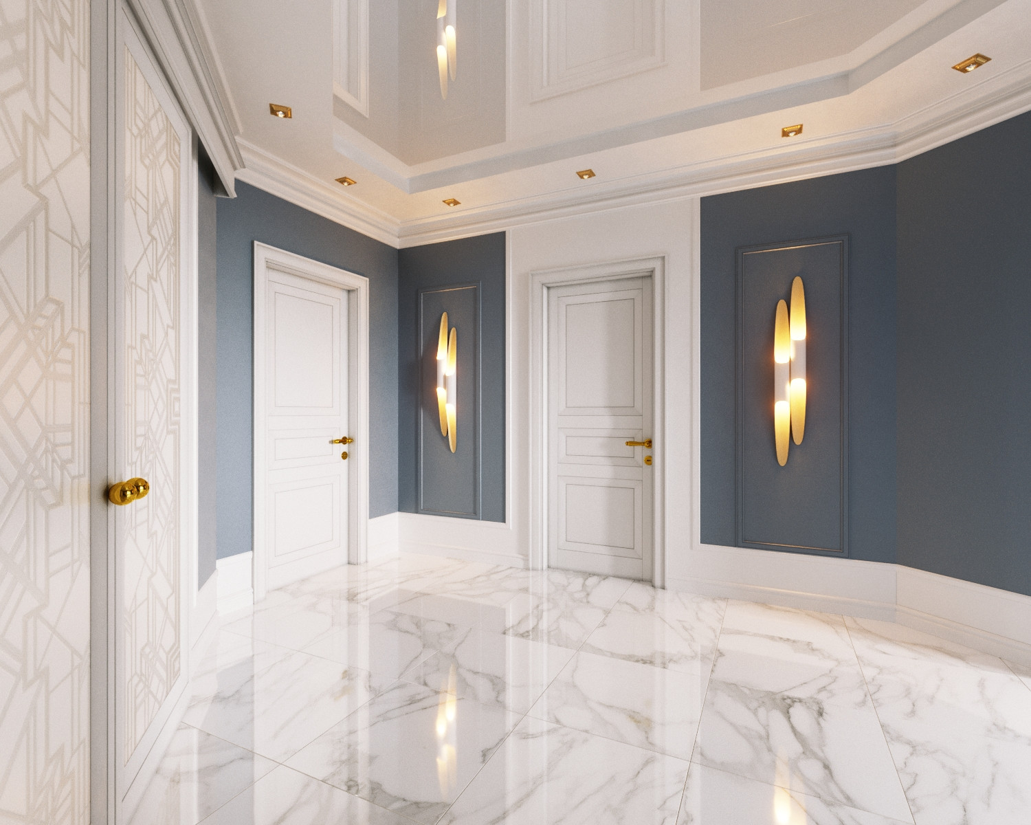 Обложка проекта: Интерьер пятикомнатной квартиры в неоклассике, г. Дюссельдорф, Германия