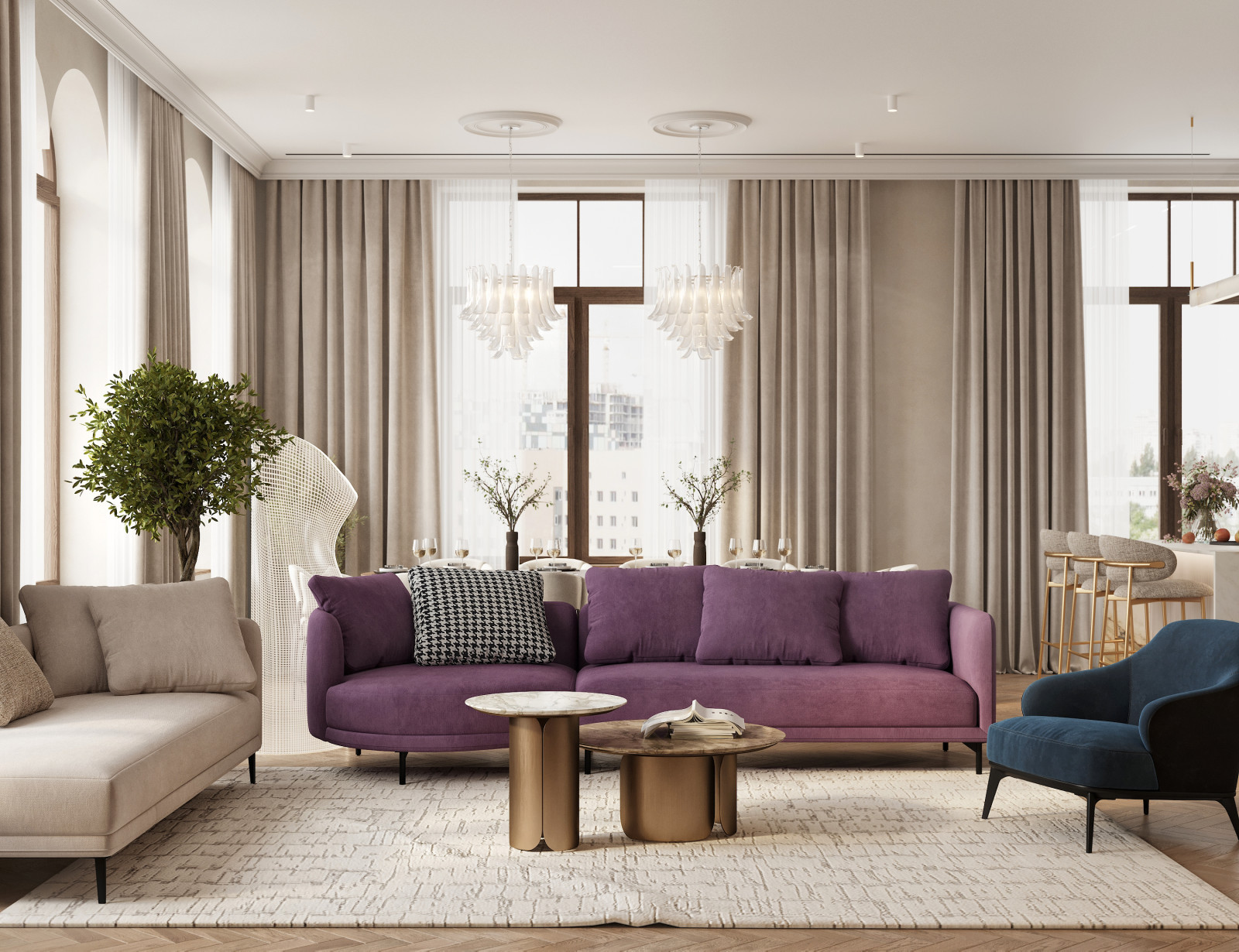 Проект пятикомнатной квартиры 220 кв. м.