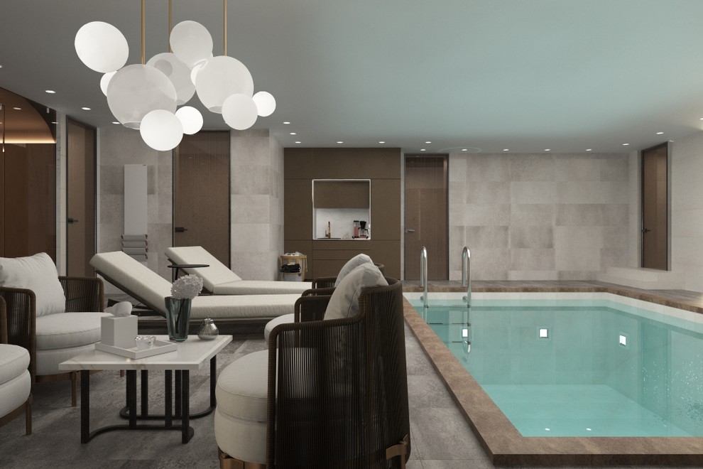 ДИЗАЙН-ПРОЕКТ ЧАСТНОЙ СПА-ЗОНЫ С БАССЕЙНОМ, МОСКОВСКАЯ ОБЛАСТЬ, 110 М²