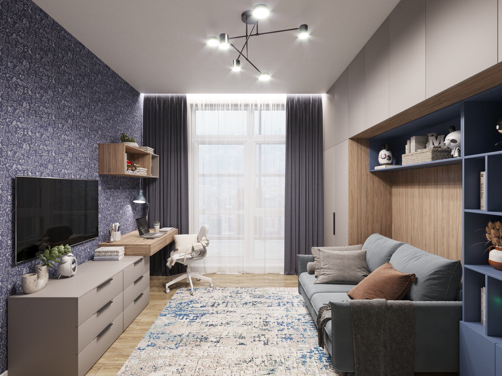 Дизайн интерьера детской комнаты для мальчика