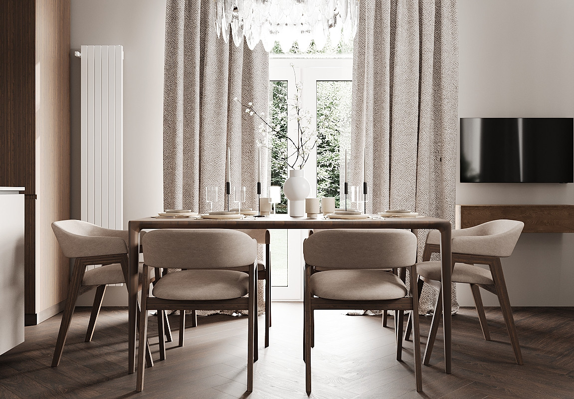 Кухня-гостиная в загородном доме