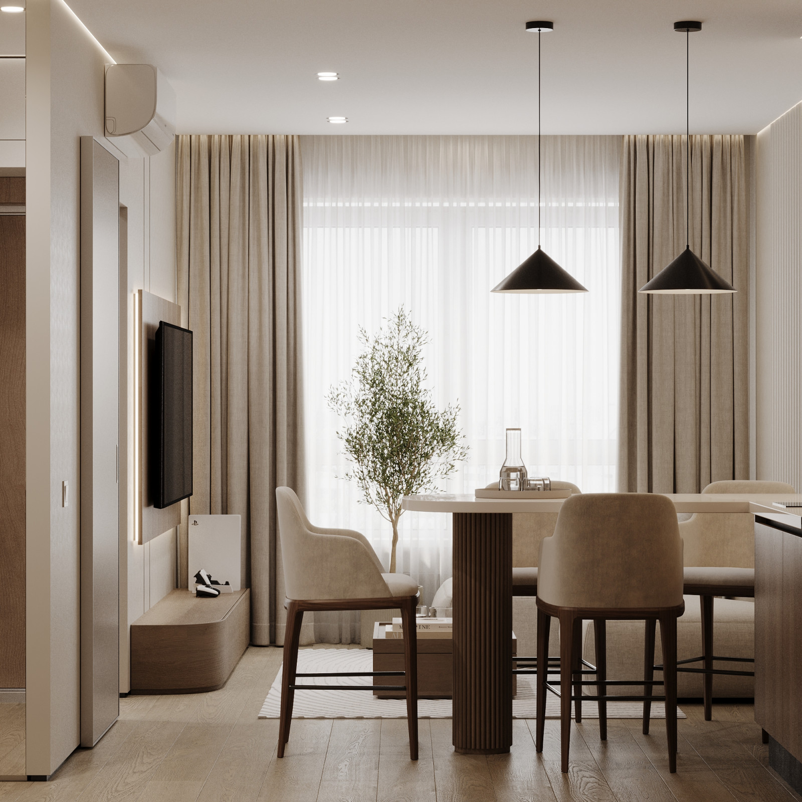 Эскизный проект интерьерной квартиры в Москве