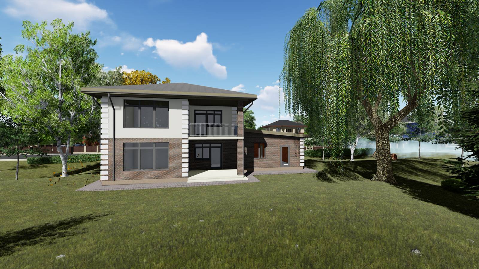 Двух этажный дом с гаражом на 2 машины