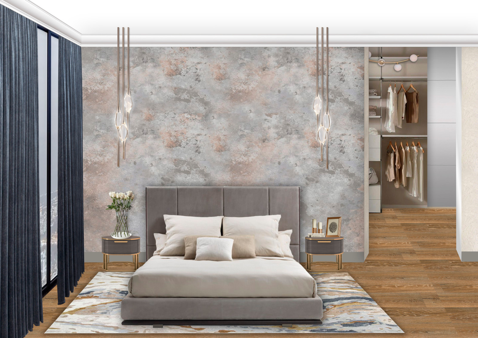 3D коллаж спальни для Проекта "Две стихии"