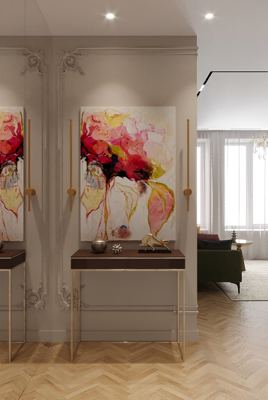 Прихожая в стиле современной классики