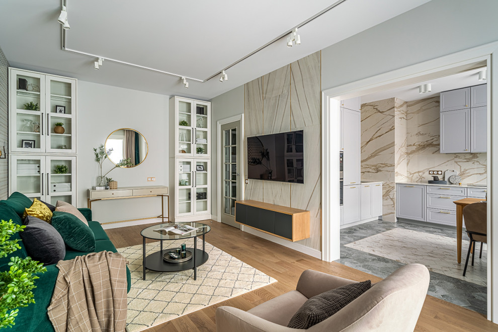 Гостиная и кухня-столовая