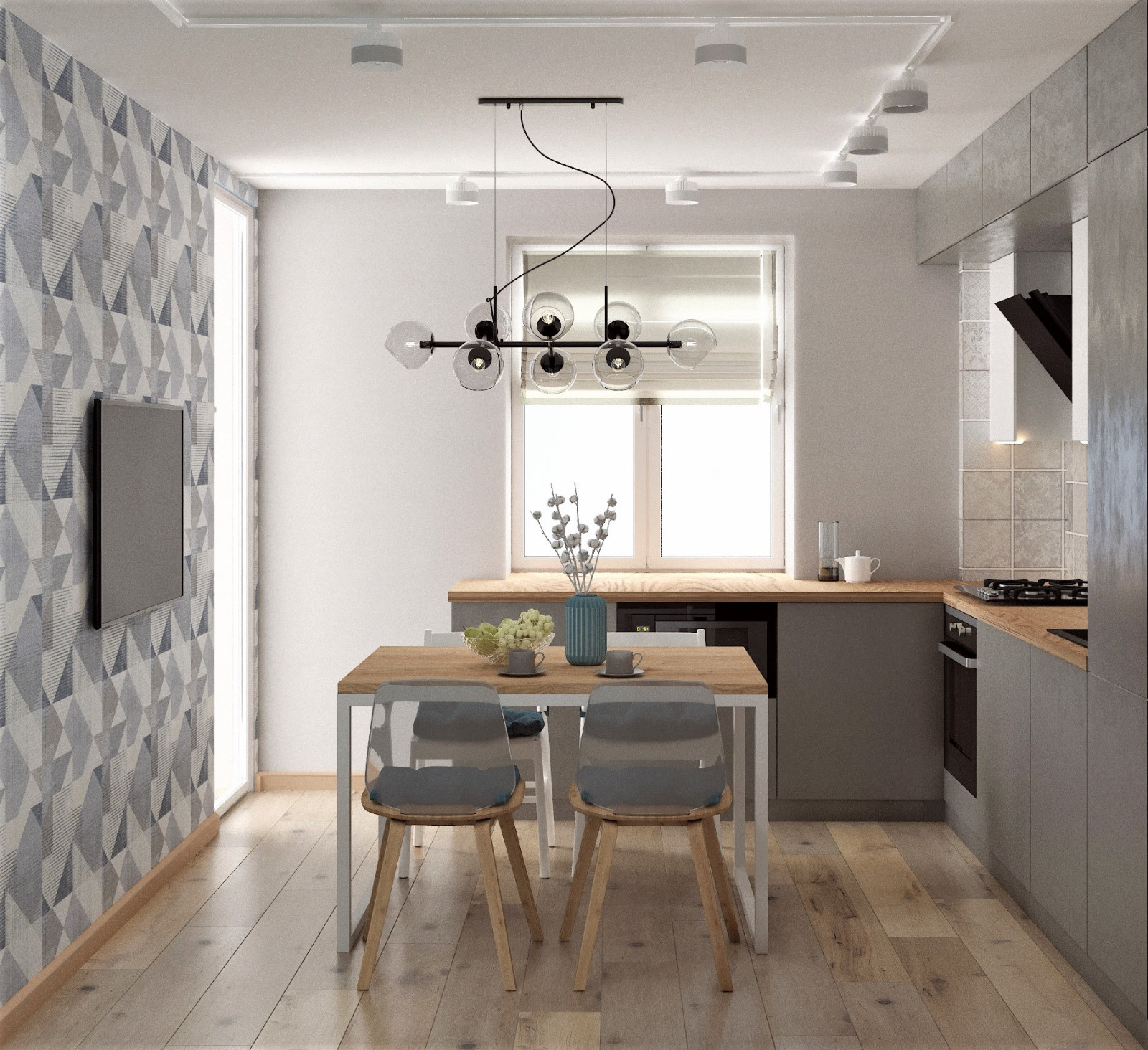 Эскизная визуализация квартиры 75 кв.м. в Ельце