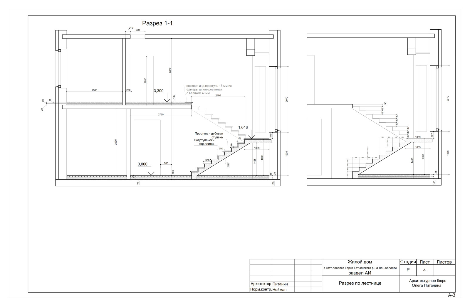 Рабочий проект интерьера современного коттеджа