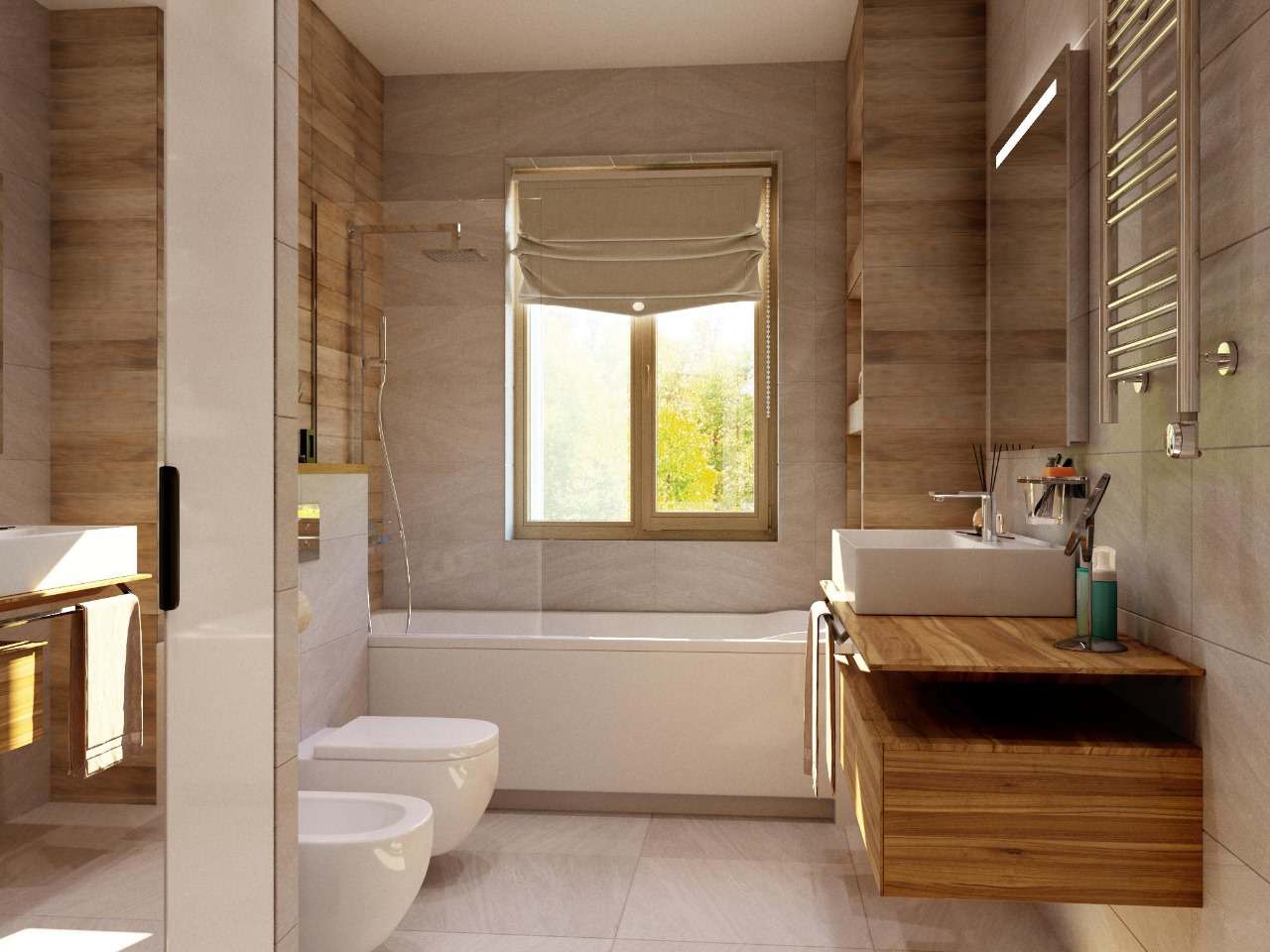 Дизайн проект дома 120кв.м в современном стиле с элементами эко-стиля