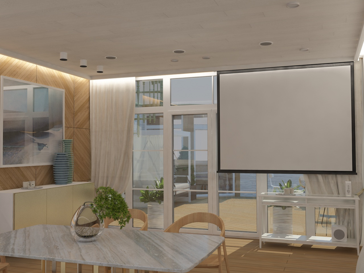 Терраса на крыше дома