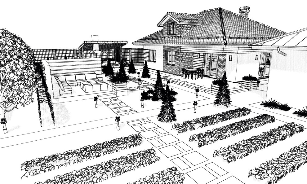 Эскизный проект благоустройства участка 1