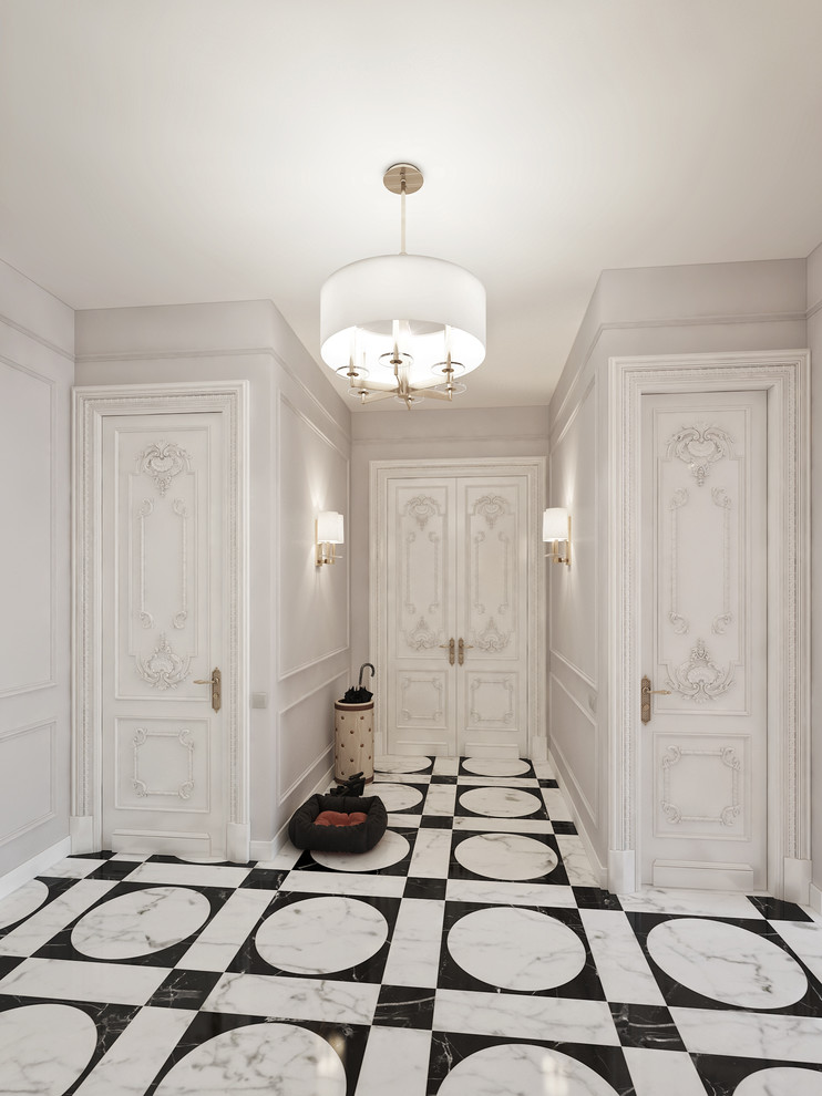 Сталинка на Ломоносовском. Дизайн прихожей в парижском стиле