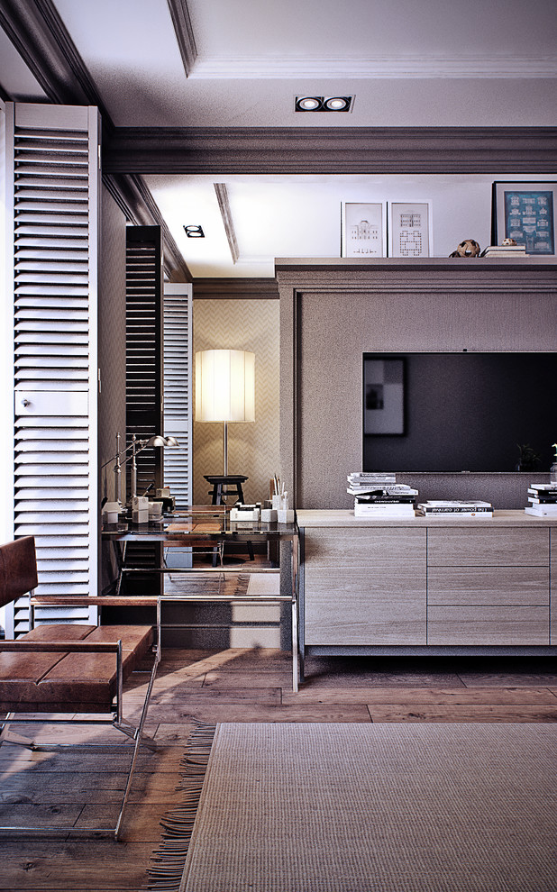 Квартира в темном лофте