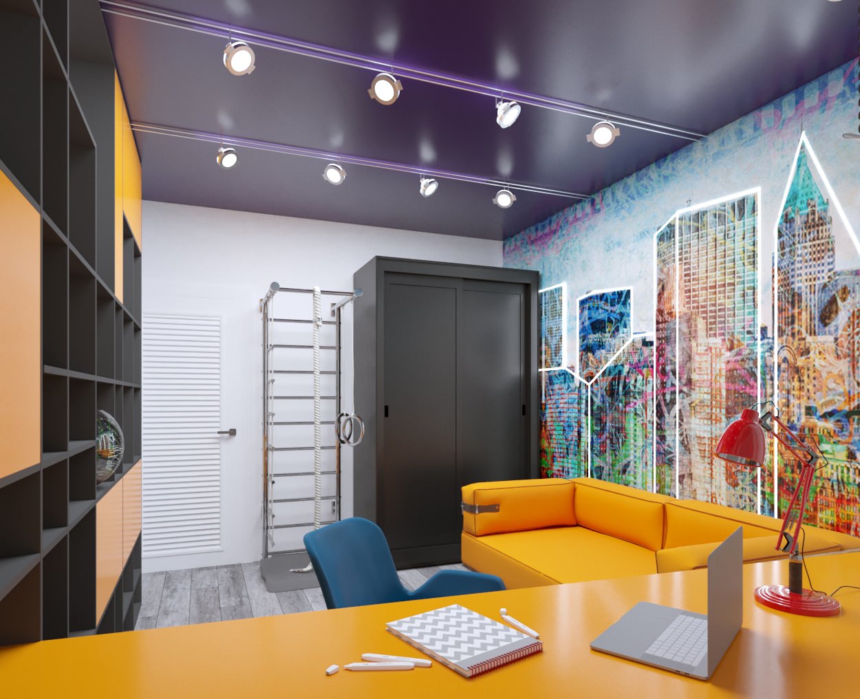 КВАРТИРА В СТИЛЕ ЛОФТ С ЭЛЕМЕНТАМИ ВЕСТЕРНА.