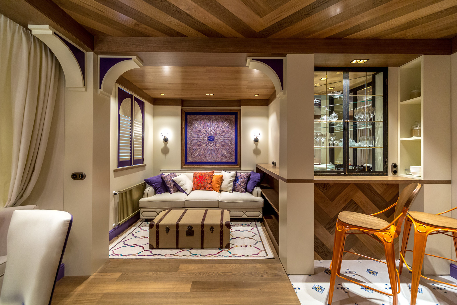 Проект "Гостиная с фиолетовым кантом" для программы Дачный Ответ на НТВ