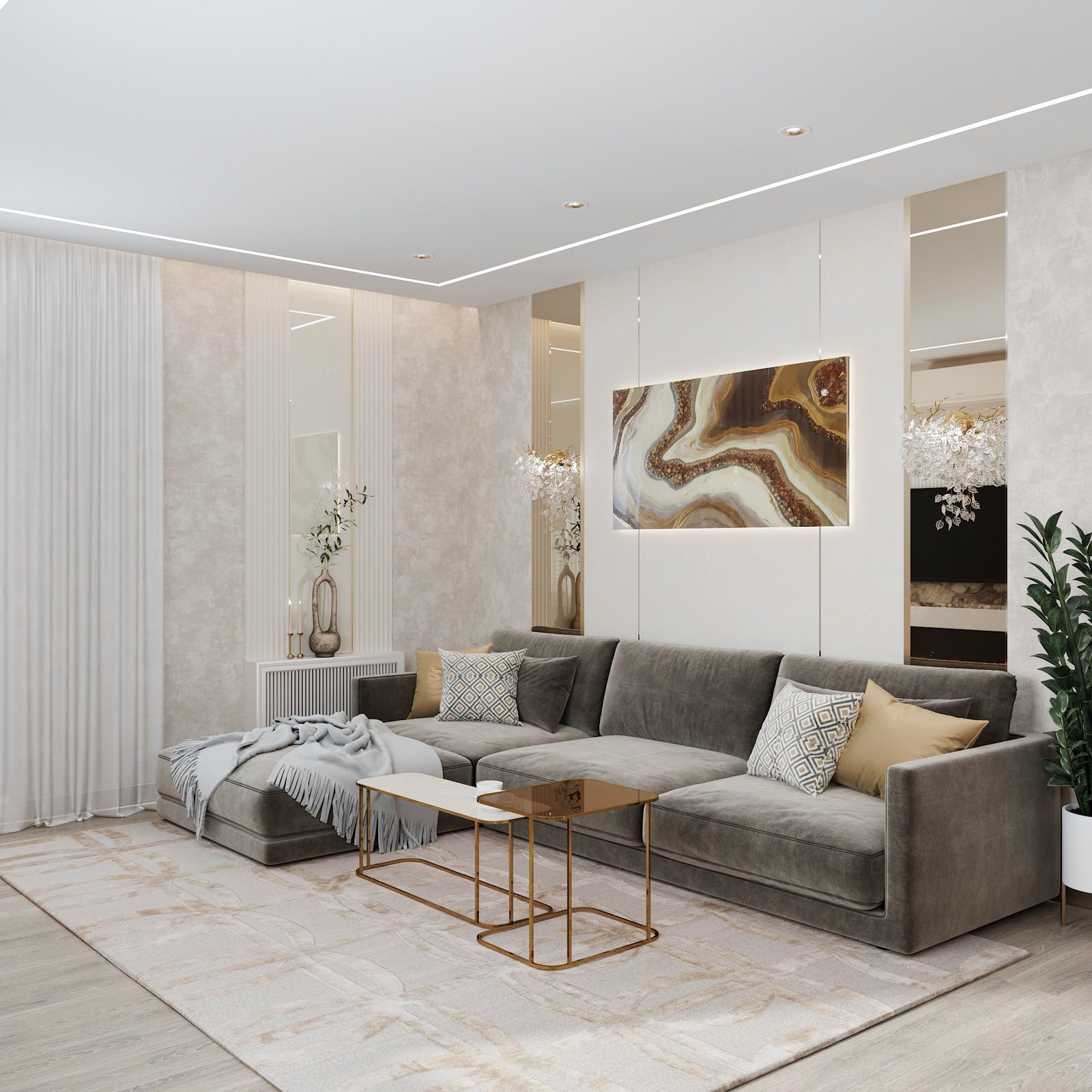 2023г. Интерьер квартиры 62 м2 в ЖК "Оазис"