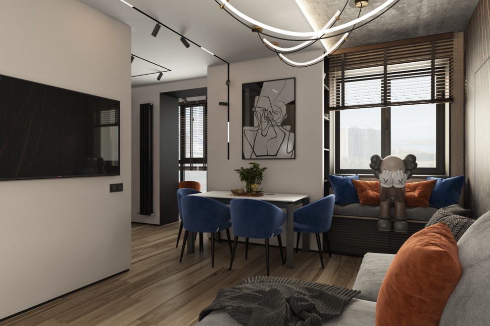 Интерьер кухни-гостиной, дизайнер Наталья Шевлякова