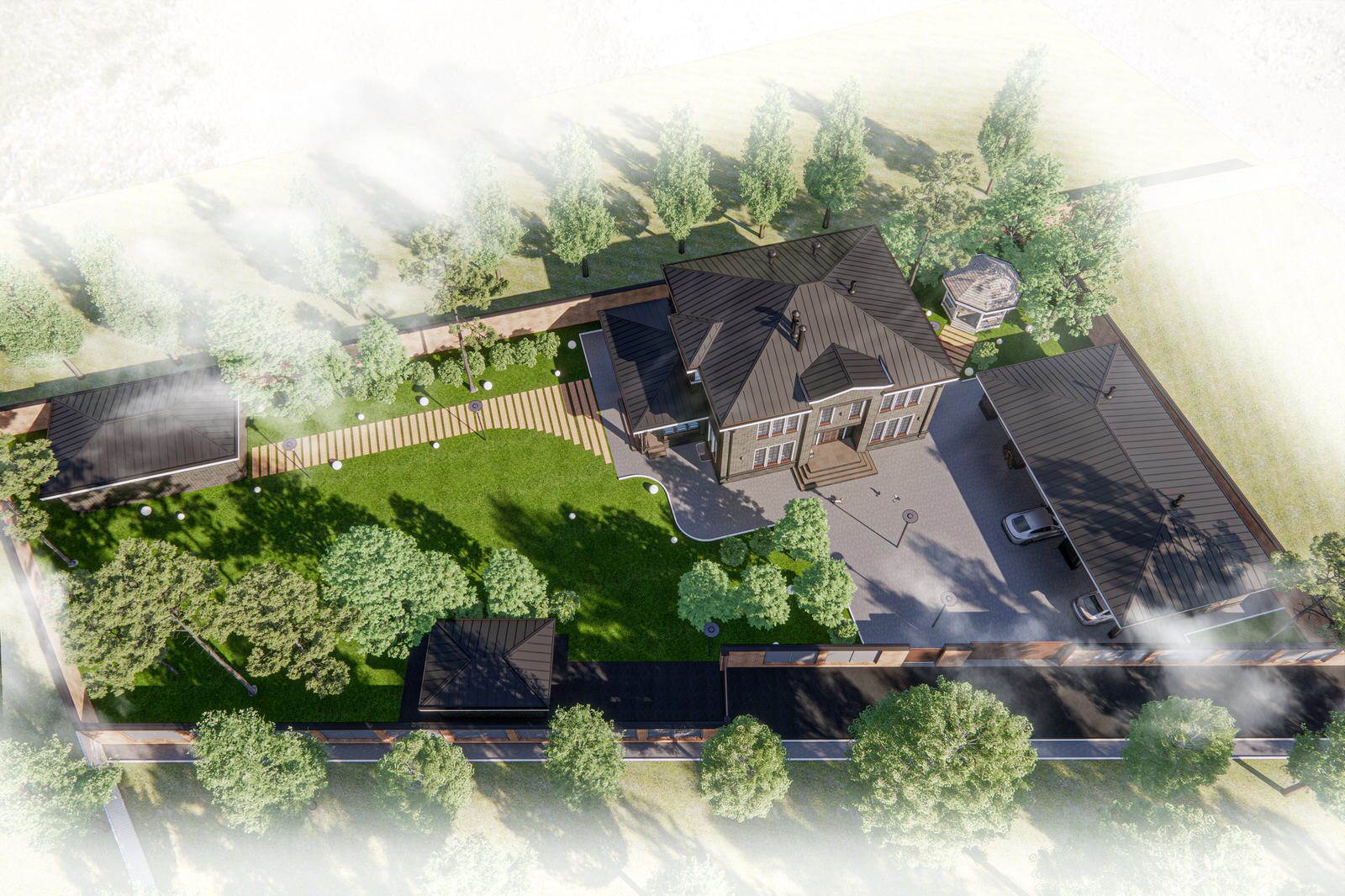 Жилой дом с гаражным комплексом