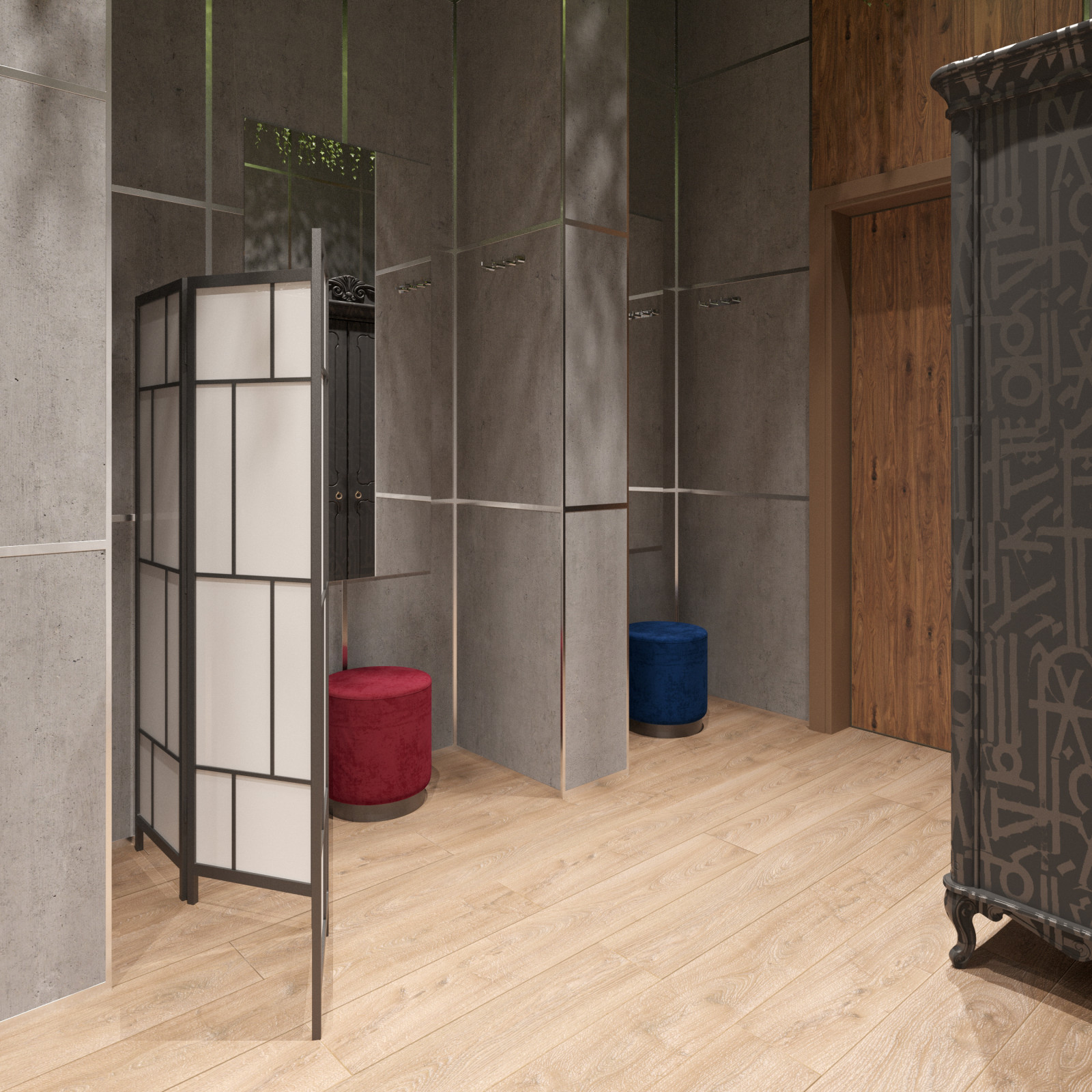 Дизайн интерьера салона в стиле лофт