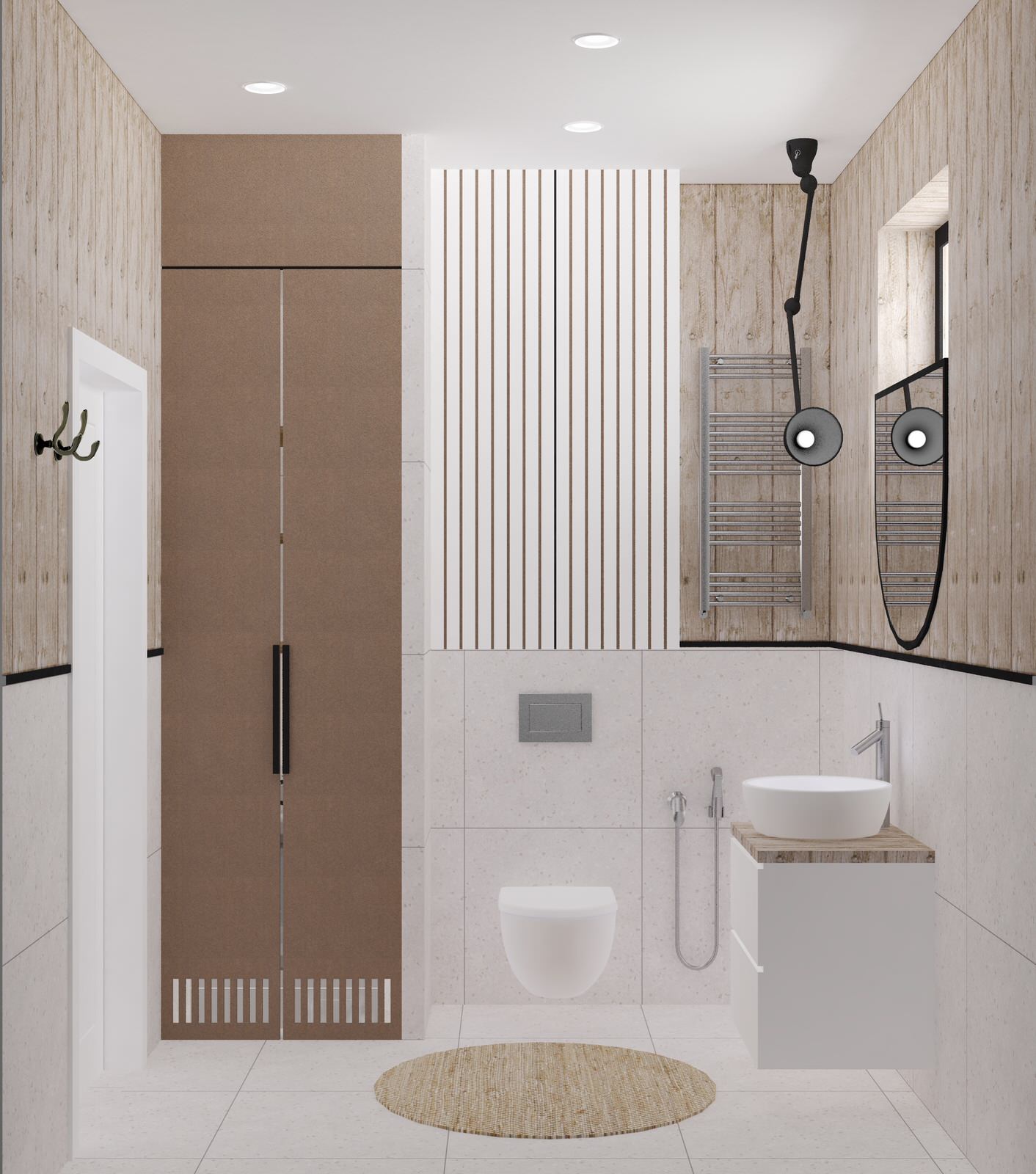 Маленький дом в пригороде _ варианты санузла
