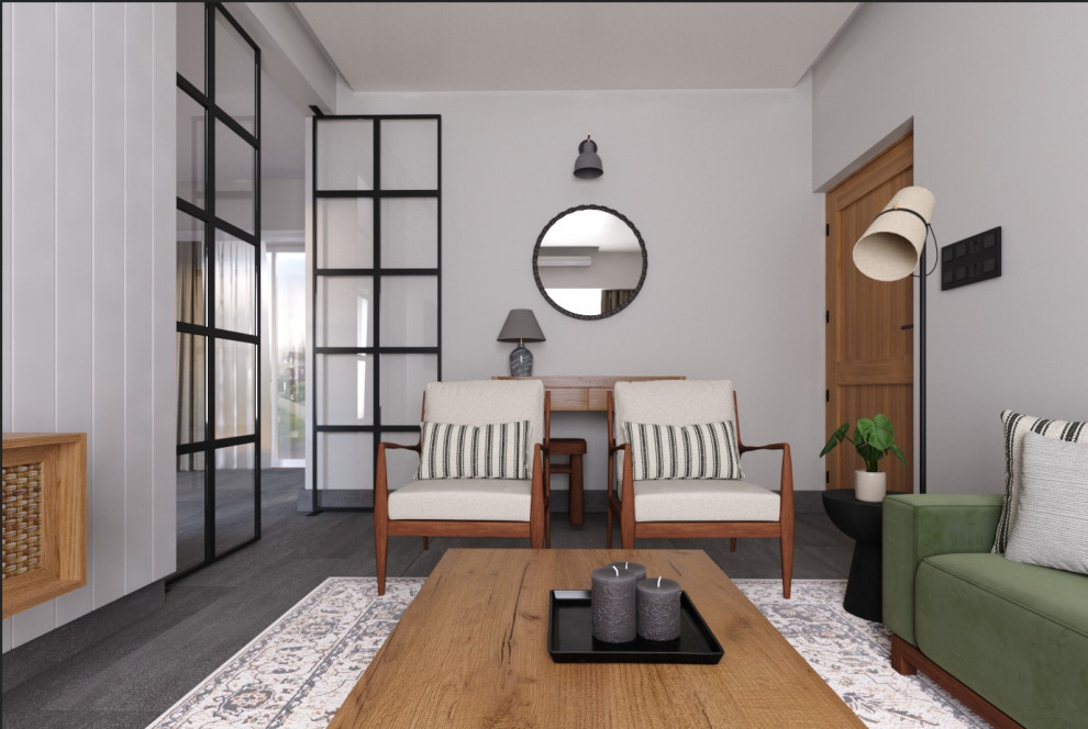 Обложка проекта: Визуализация гостиной. Работа выполнена в 3dmax + Corona Render