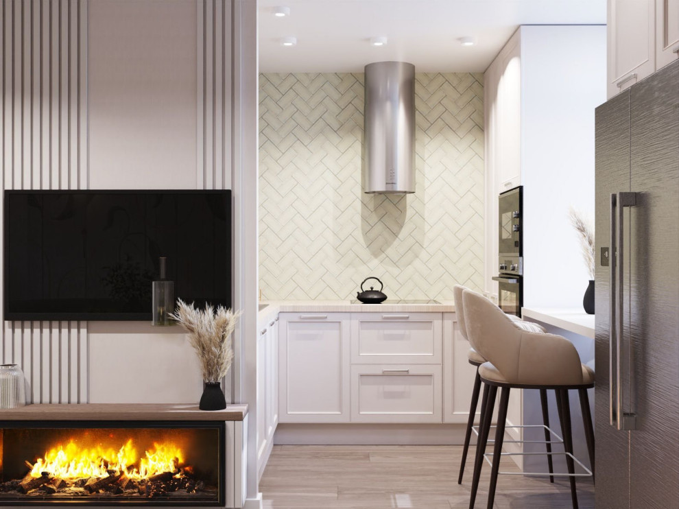 Дизайн кухни-гостиной