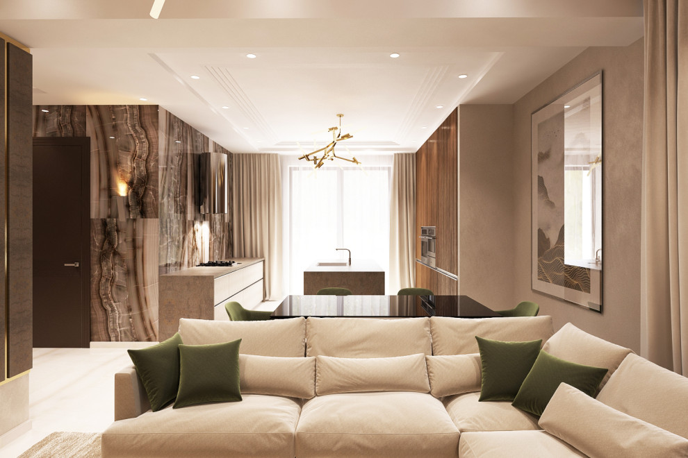 Кухня-гостиная в частном доме