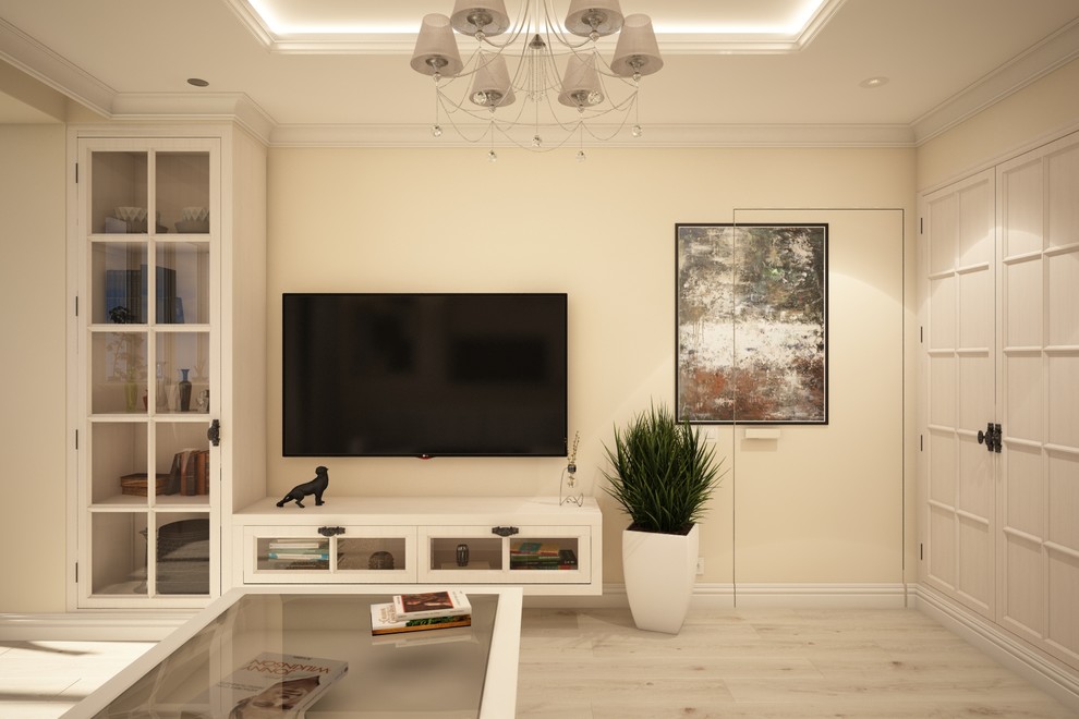 Бюджетный проект двухкомнатной квартиры в стиле неоклассика