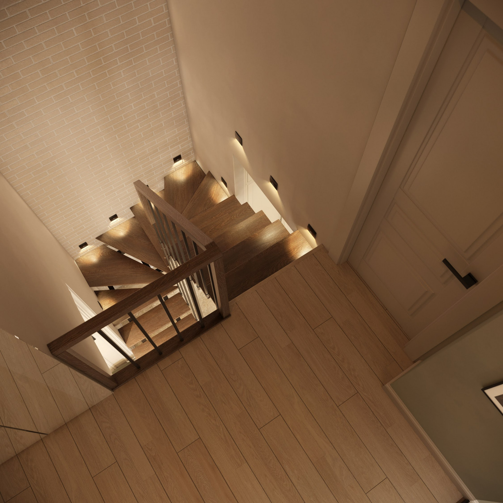 Вечерняя подсветка лестницы