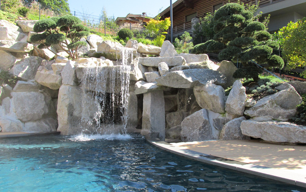Japanese style garden design & Waterfall construction in Tyrol