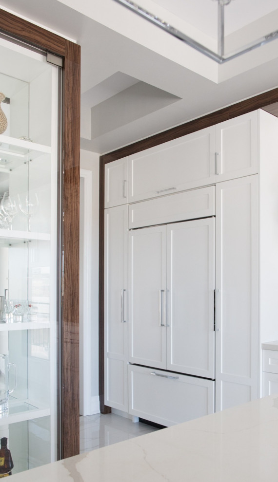 Кухня МДФ белая эмаль Сочи