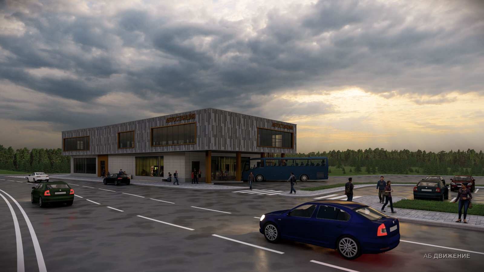 ВАРИАНТЫ ФАСАДНЫХ РЕШЕНИЙ ДЛЯ АВТОСТАНЦИИ В г. БЕРЕЗНИКИ