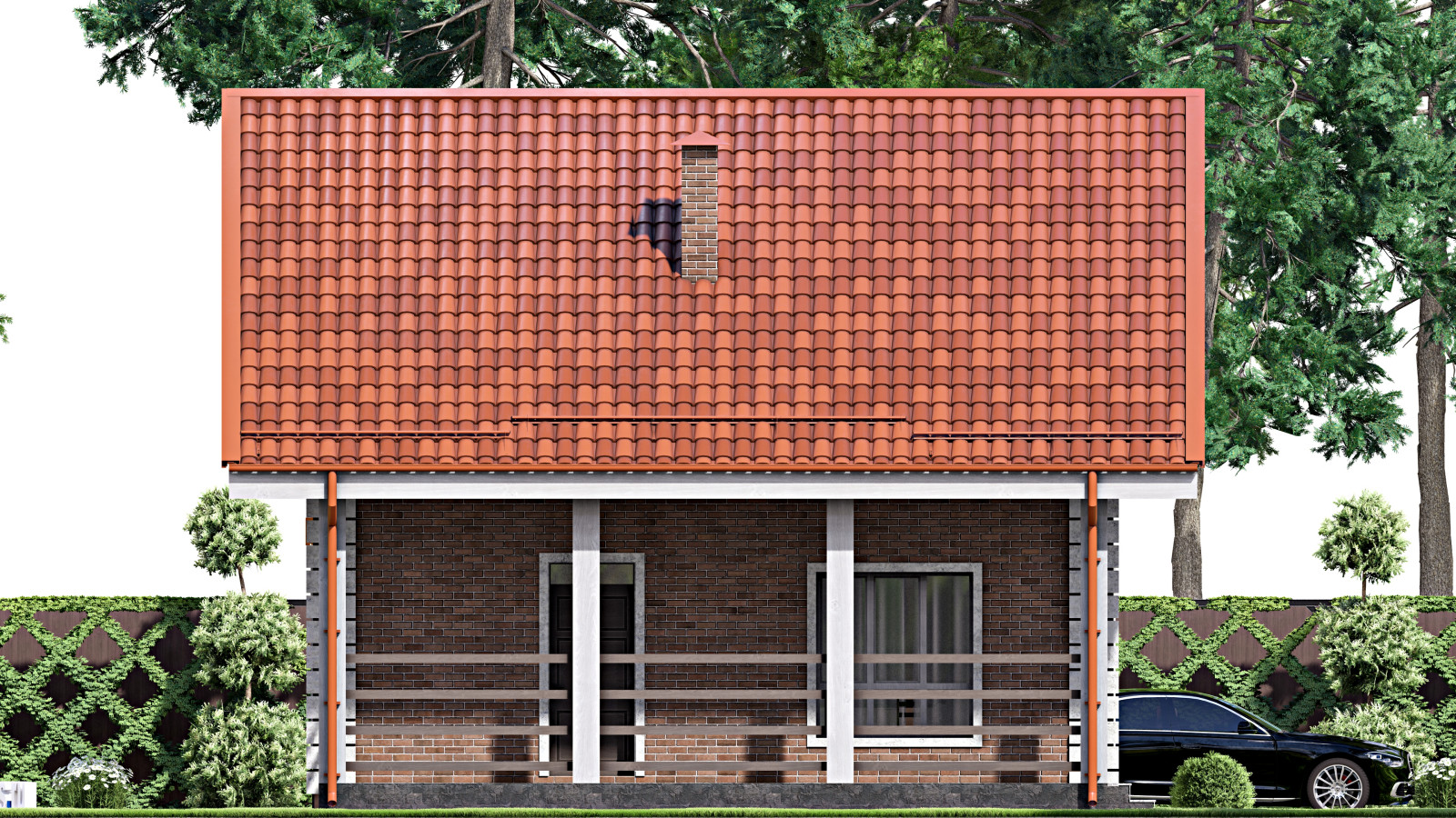 Проект дома с мансардой 9х9 м S104м2 F-14660