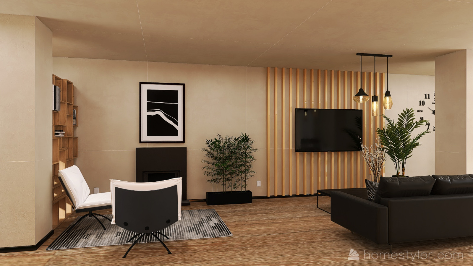 Гостиная в частном доме + спортзал