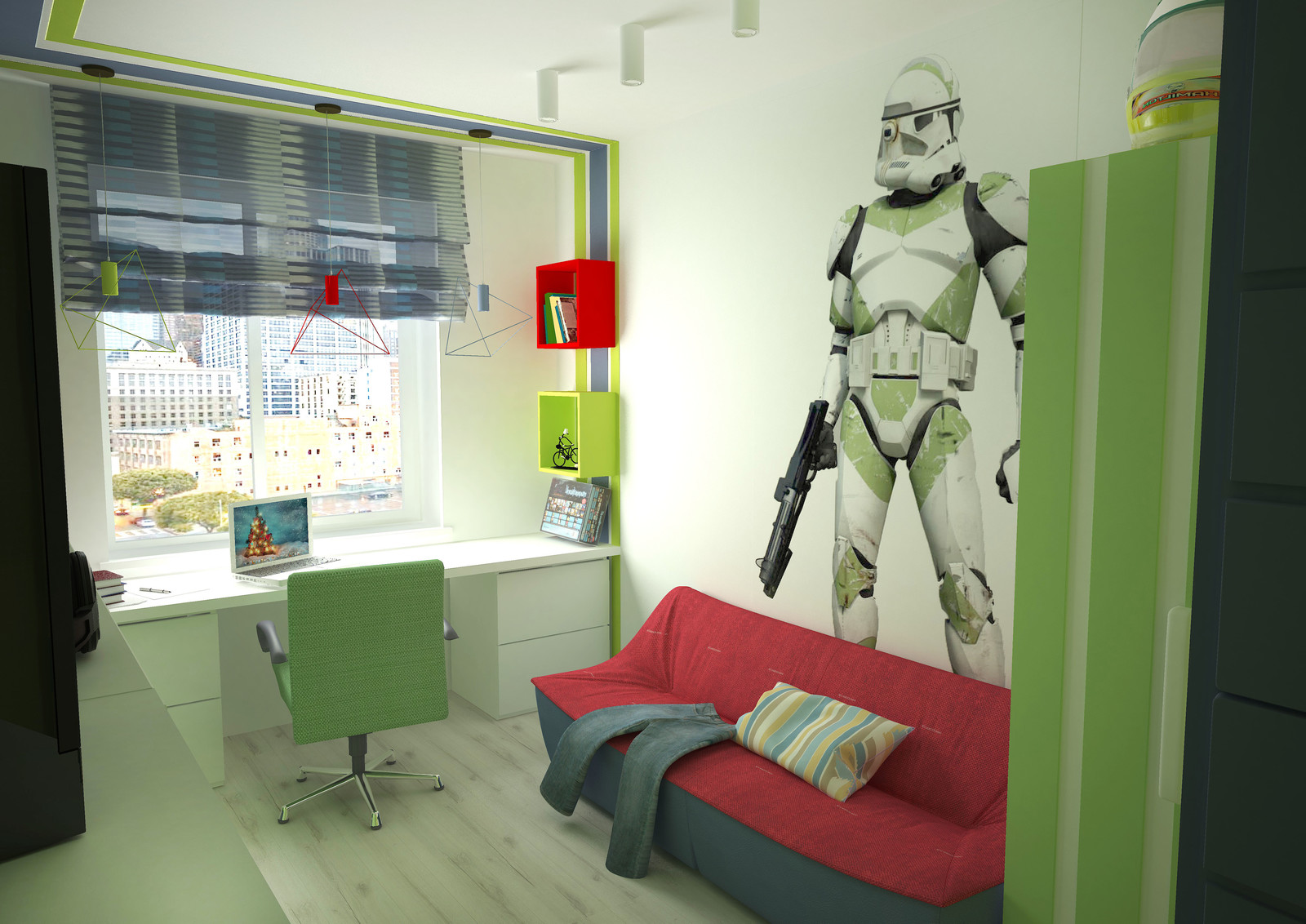 Современная функциональная квартира для семьи с тремя детьми